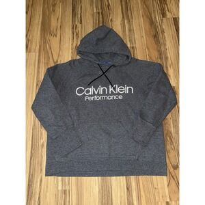 Calvin Klein Women's XL Performance Hoodie Hooded Sweatshirt Dark Gray